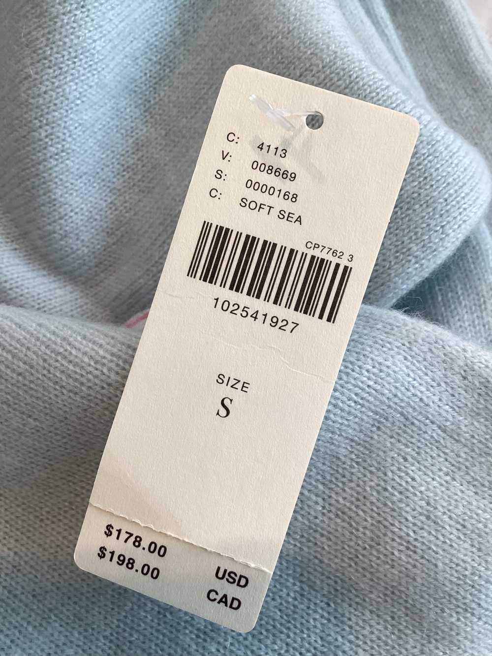 🐾Anthropologie Cashmere Sweater Pilcro Collared Long Sleeve Polo New Dog Blue - Picture 12 of 15